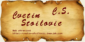 Cvetin Stoilović vizit kartica